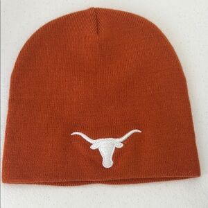 Orange Texas Beanie with White Longhorn Logo